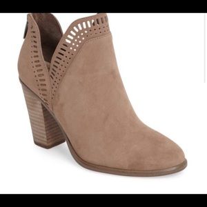 Vince Camuto short suede cut out boots
